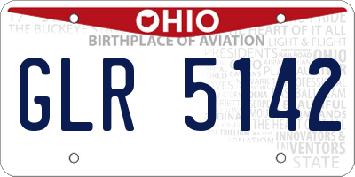 OH license plate GLR5142