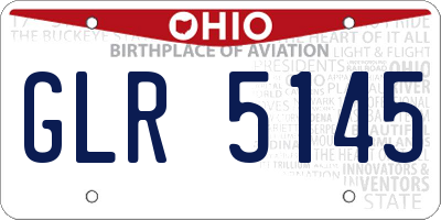 OH license plate GLR5145