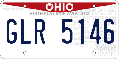 OH license plate GLR5146