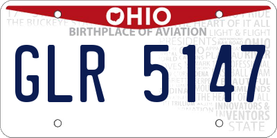 OH license plate GLR5147