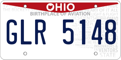 OH license plate GLR5148