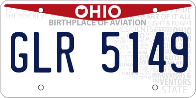 OH license plate GLR5149