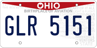 OH license plate GLR5151