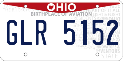 OH license plate GLR5152