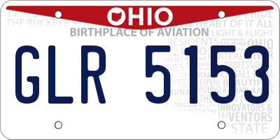 OH license plate GLR5153