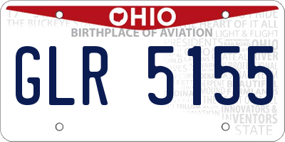 OH license plate GLR5155