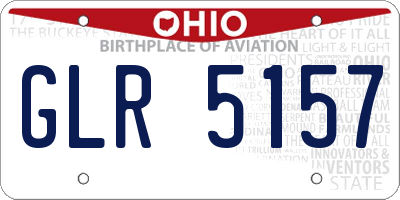 OH license plate GLR5157