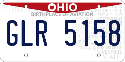OH license plate GLR5158