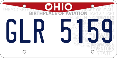 OH license plate GLR5159