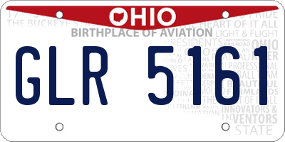 OH license plate GLR5161