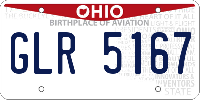 OH license plate GLR5167