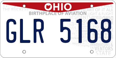 OH license plate GLR5168