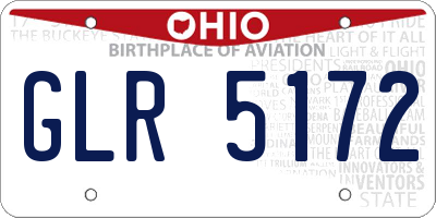 OH license plate GLR5172