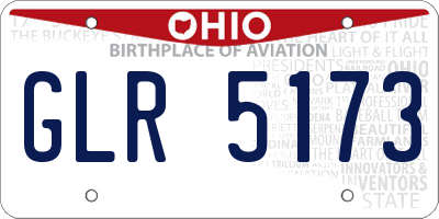 OH license plate GLR5173