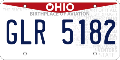 OH license plate GLR5182