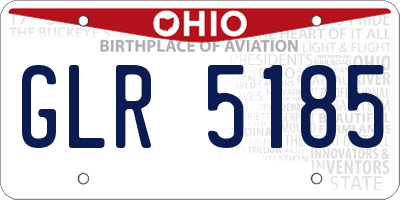 OH license plate GLR5185