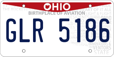 OH license plate GLR5186