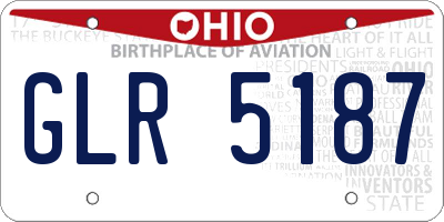 OH license plate GLR5187
