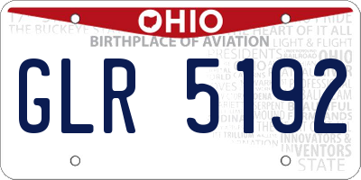 OH license plate GLR5192