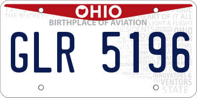 OH license plate GLR5196