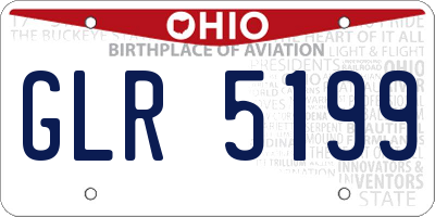 OH license plate GLR5199
