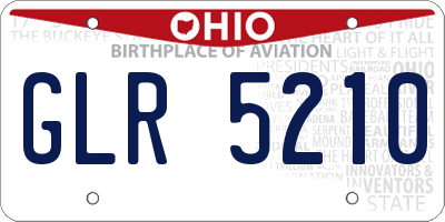 OH license plate GLR5210