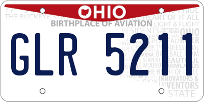 OH license plate GLR5211