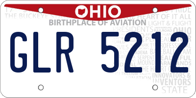 OH license plate GLR5212
