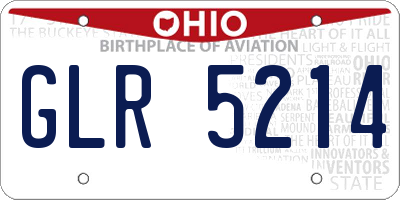 OH license plate GLR5214