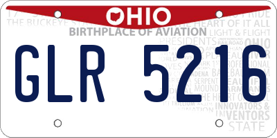 OH license plate GLR5216