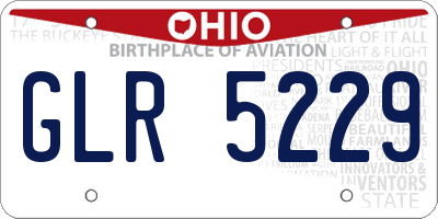 OH license plate GLR5229