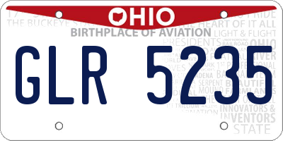 OH license plate GLR5235