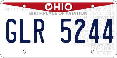 OH license plate GLR5244