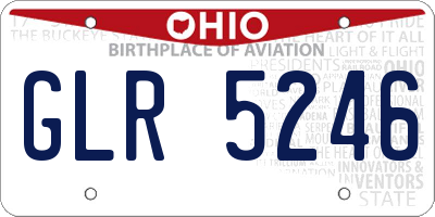 OH license plate GLR5246