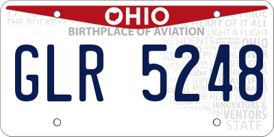OH license plate GLR5248