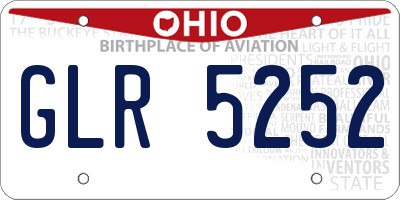 OH license plate GLR5252