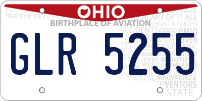 OH license plate GLR5255