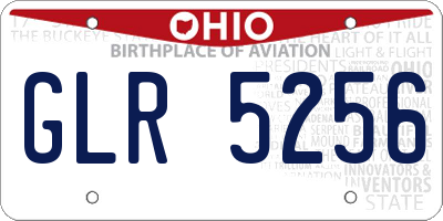 OH license plate GLR5256