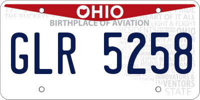 OH license plate GLR5258