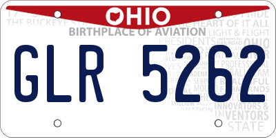 OH license plate GLR5262