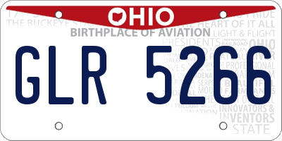 OH license plate GLR5266