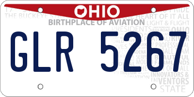 OH license plate GLR5267