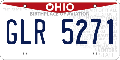 OH license plate GLR5271