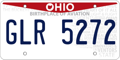 OH license plate GLR5272