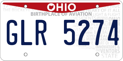 OH license plate GLR5274