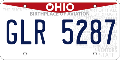 OH license plate GLR5287