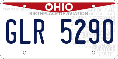 OH license plate GLR5290