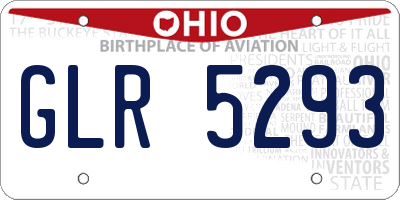 OH license plate GLR5293