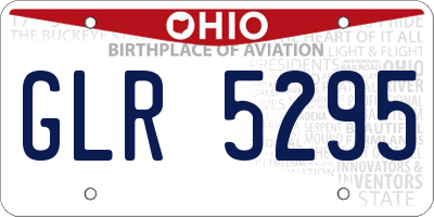 OH license plate GLR5295