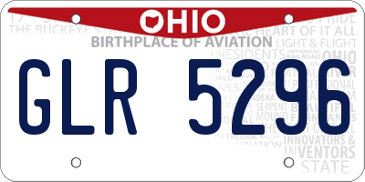 OH license plate GLR5296